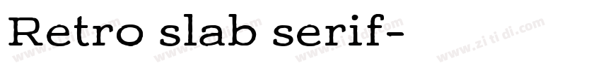 Retro slab serif字体转换